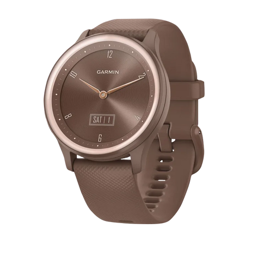 Garmin Vívomove Sport, Cocoa w/ Peach Gold Accents (Garmin Certified Refurbished) by Garmin