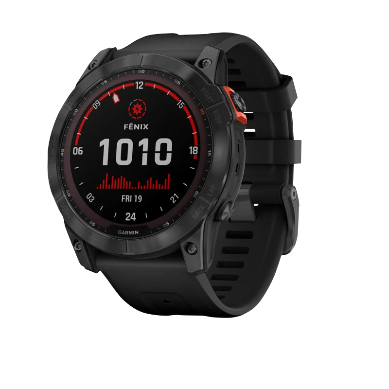 Garmin Fenix 7X Solar, Slate Grey with Black Band (Garmin Certified Refurbished)