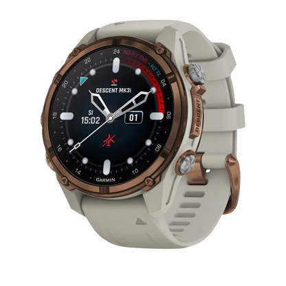 Garmin Descent Mk3i, 43 mm Bronze PVD Titanium with French Gray Silicone Band (010-02753-13)