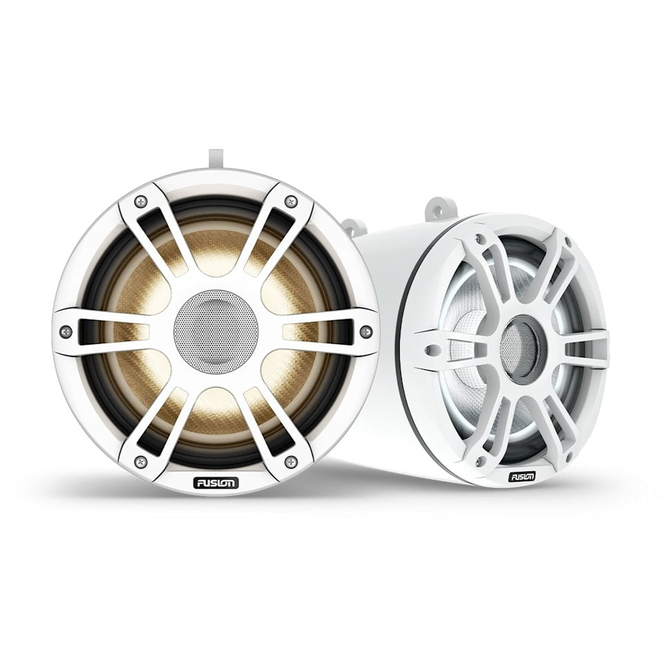 Garmin Fusion Signature Series 3i marine wake tower speakers, 8.8-inch, white, 330W CRGBW, pair