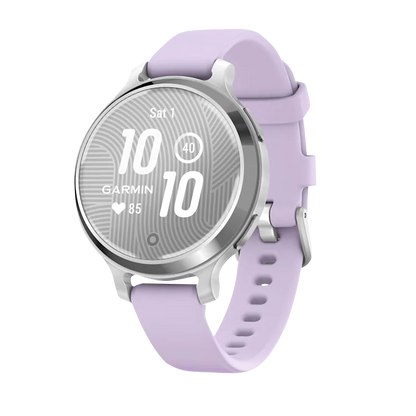 Garmin Lily 2 Active, Silver with Purple Jasmine Silicone Band (010-02891-01)