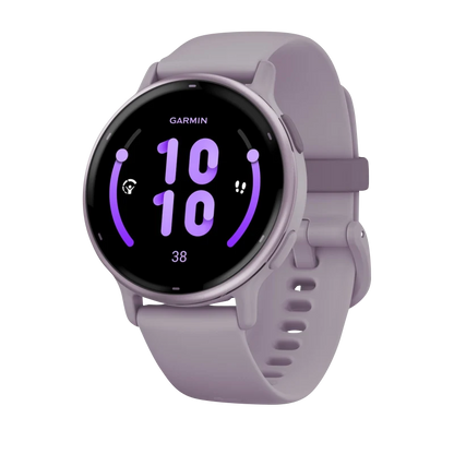 Garmin Vivoactive 5, Metallic Orchid Aluminum Bezel with Orchid Case and Silicone Band (010-02862-13)