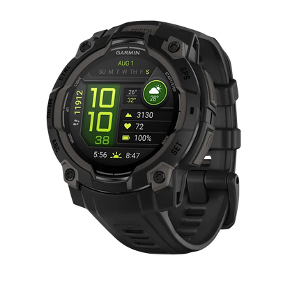 Garmin Instinct 3 AMOLED, (45mm) Black with Black Band (010-02936-00)