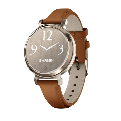 Garmin Lily 2 Classic, Cream Gold with Tan Leather Band (010-02839-02)