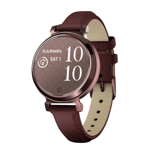 Garmin Lily 2 Classic, Dark Bronze with Mulberry Leather Band (Garmin Certified Refurbished) by Garmin