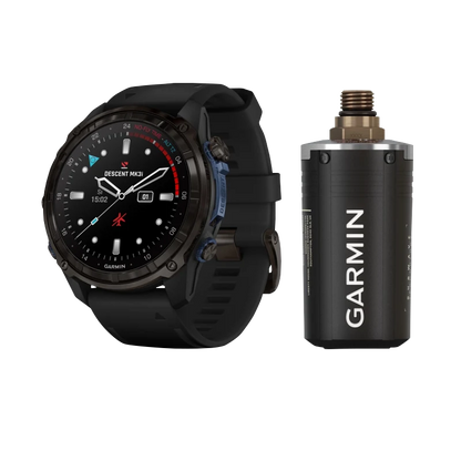 Garmin Descent Mk3i, 51 mm Carbon Gray DLC Titanium with Black Silicone Band and Descent T2 Transceiver