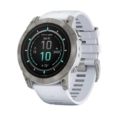 Garmin Epix Pro (Gen 2), edición zafiro de 51 mm, titanio con correa de piedra blanca (010-02804-10)