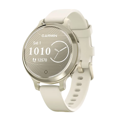 Garmin Lily 2 Active, Lunar Gold with Bone Silicone Band (010-02891-00)