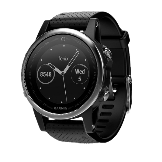 Garmin Fenix 5S, Silver with Black Band, GPS Smartwatch (Garmin Certified Refurbished) by Garmin