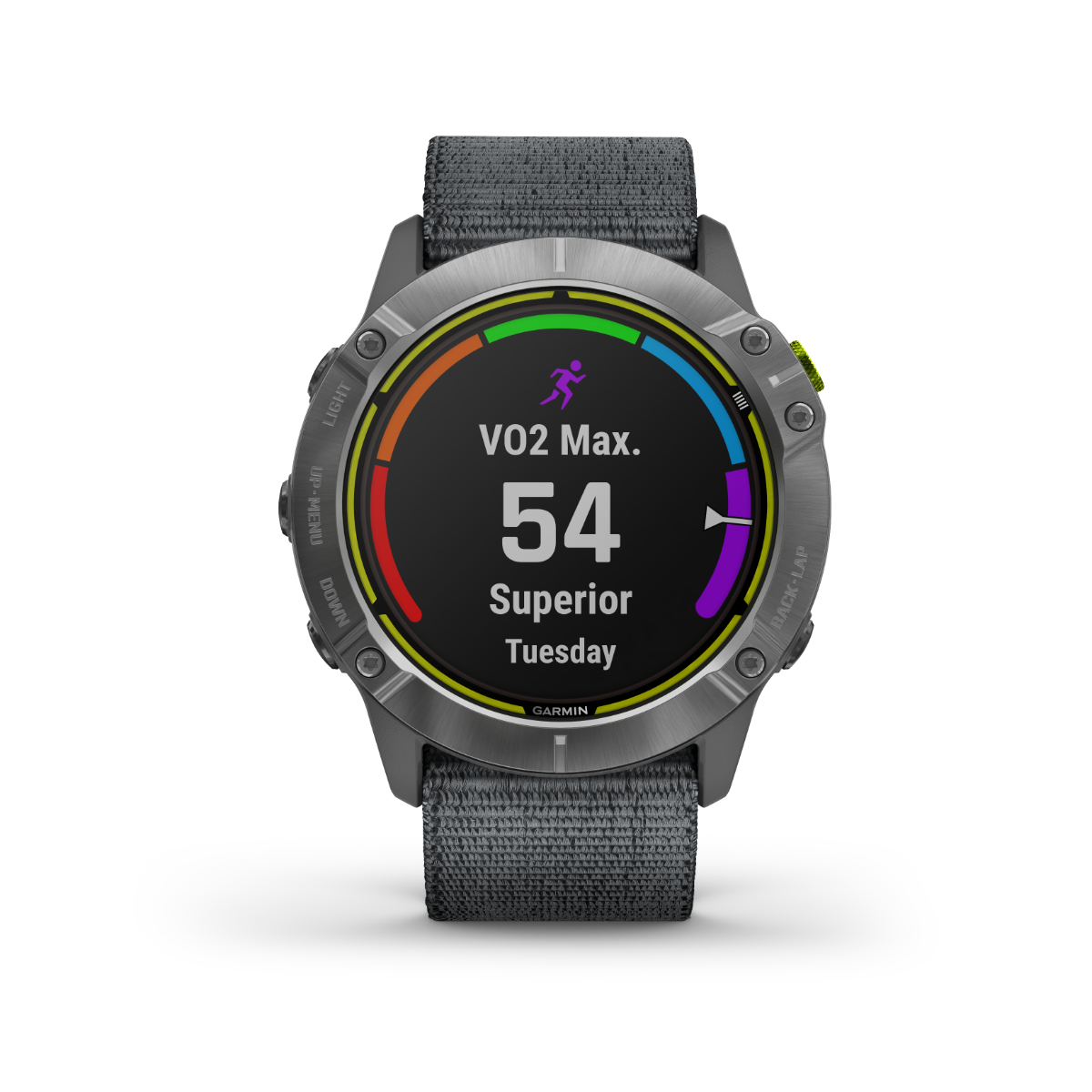 Garmin Enduro, Steel with Gray UltraFit Nylon Strap, Ultraperformance GPS Smartwatch (Garmin Certified Refurbished)