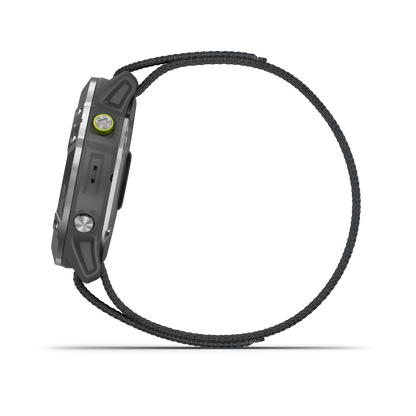 Garmin Enduro, Steel with Gray UltraFit Nylon Strap, Ultraperformance GPS Smartwatch (Garmin Certified Refurbished)