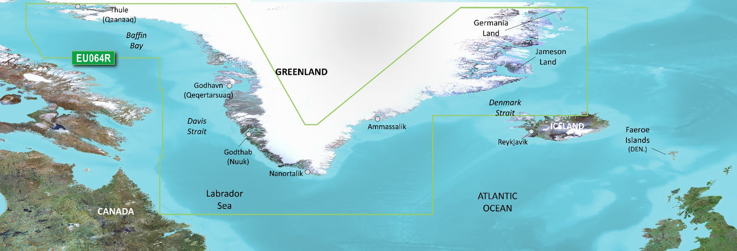 Garmin Greenland Charts BlueChart g3 Vision | VEU064R | microSD/SD by Garmin