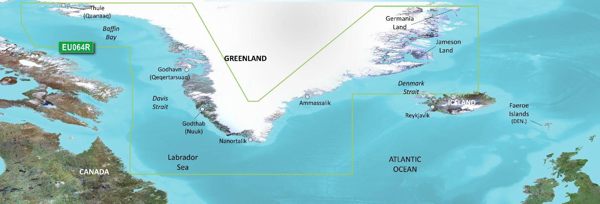 Garmin Greenland Charts BlueChart g3 Vision | VEU064R | microSD/SD by Garmin