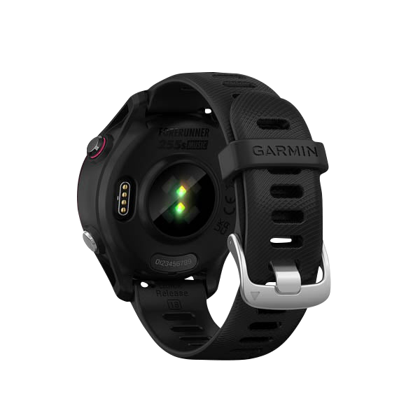 Garmin Forerunner 255S Music, Black/Red, GPS Running Smartwatch (Garmin Certified Refurbished)