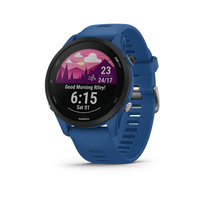 Garmin Forerunner 255, Tidal Blue, Premium Fitness GPS Smartwatch for Runners (010-02641-01)