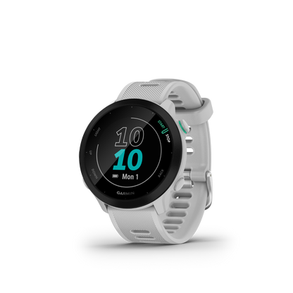 Garmin Forerunner 55, White, GPS Fitness Smartwatch (Garmin Certified Refurbished)