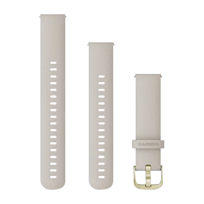 Garmin Quick Release Bands (18 mm) Light Sand with Light Gold Hardware (010-12932-0D)