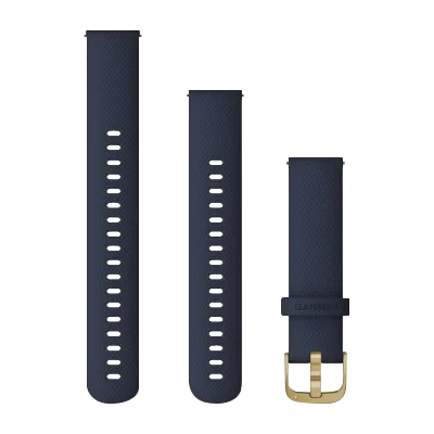 Garmin Quick Release Bands (18 mm) Navy with Light Gold Hardware (010-12932-0A)