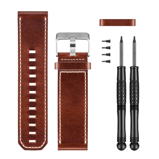Garmin Brown Leather Watch Band (010-12168-12) by Garmin