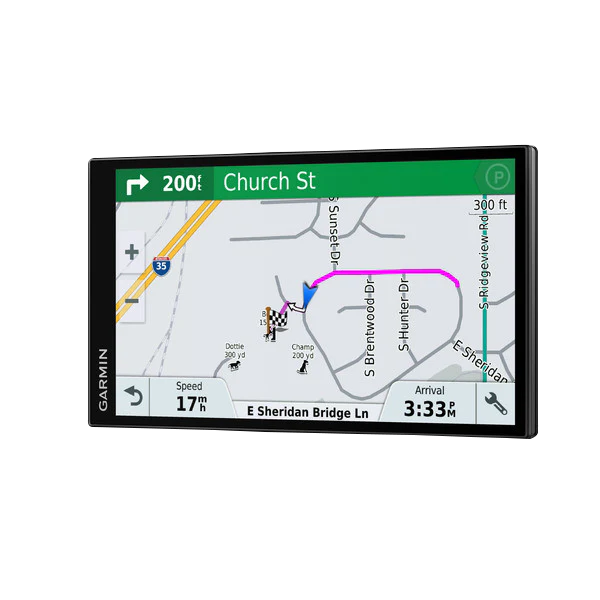 Garmin DriveTrack 71 LMT-S GPS navigator with black 7-inch touchscreen map display