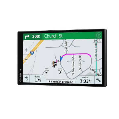 Garmin DriveTrack 71 LMT-S GPS navigator with black 7-inch touchscreen map display