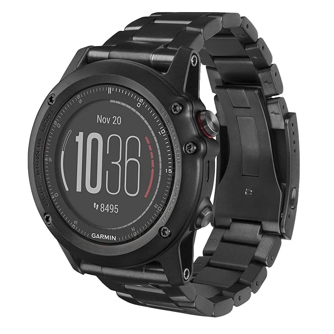 Garmin Fenix 3 HR Titanium DLC smart watch with black titanium band, Limited Edition (010-01338-7B)