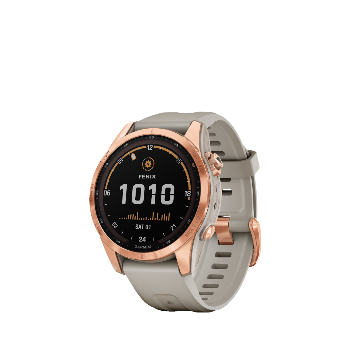 Garmin fenix 7S Solar - Rose Gold with Light Sand Band (010-02539-10)