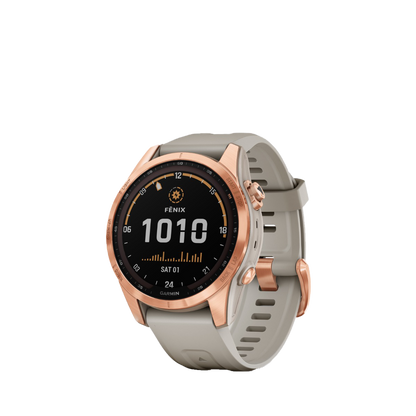 Garmin fenix 7S Solar - Rose Gold with Light Sand Band (010-02539-10)
