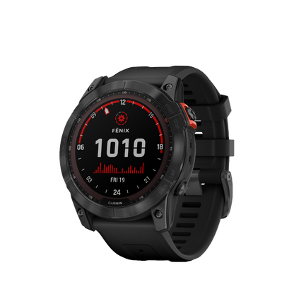 Garmin Fenix 7X Solar, Slate Gray with Black Band (Garmin Certified Refurbished)