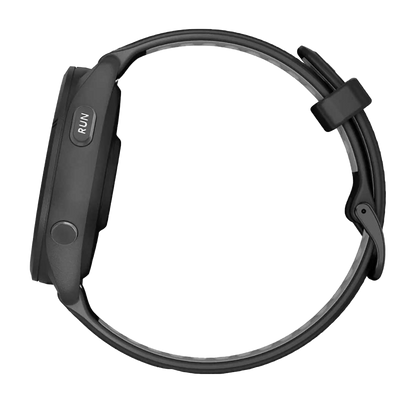 Garmin Forerunner 265, Black Bezel/Case with Black/Powder Gray Band, Fitness GPS Smartwatch for Runners (010-02810-00)
