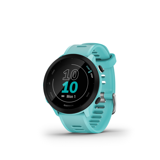 Garmin Forerunner 55, Aqua, Fitness GPS Smartwatch for Runners (010-02562-02) by Garmin