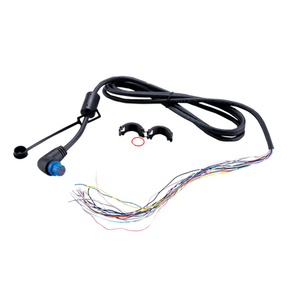 Garmin NMEA 0183 threaded cable for GPSMAP, right-angle connector, 6 ft, multi-color wiring harness