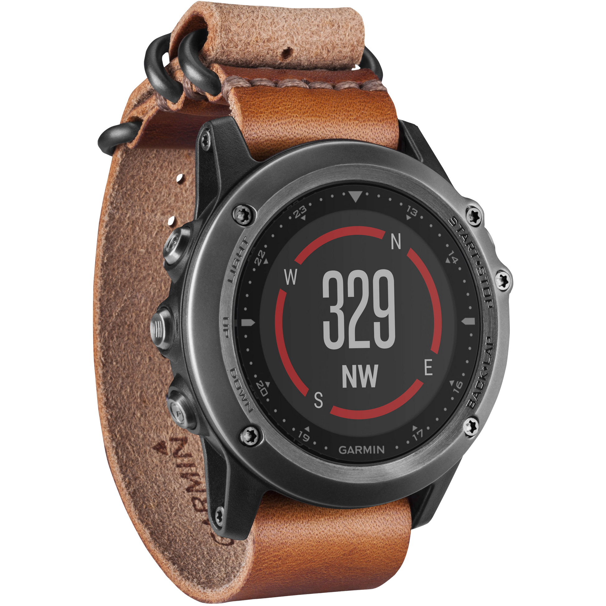 Garmin Fenix 3 Sapphire, Gray w/ Leather Strap GPS Smartwatch (Garmin Certified Refurbished)