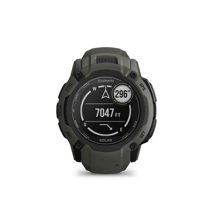 Garmin Instinct 2X Solar, Moss, Rugged GPS Smartwatch with Multi-Band GNSS, Built-in Flashlight, 24/7 Health Monitoring, and Unlimited Solar Battery Life (010-02805-15)