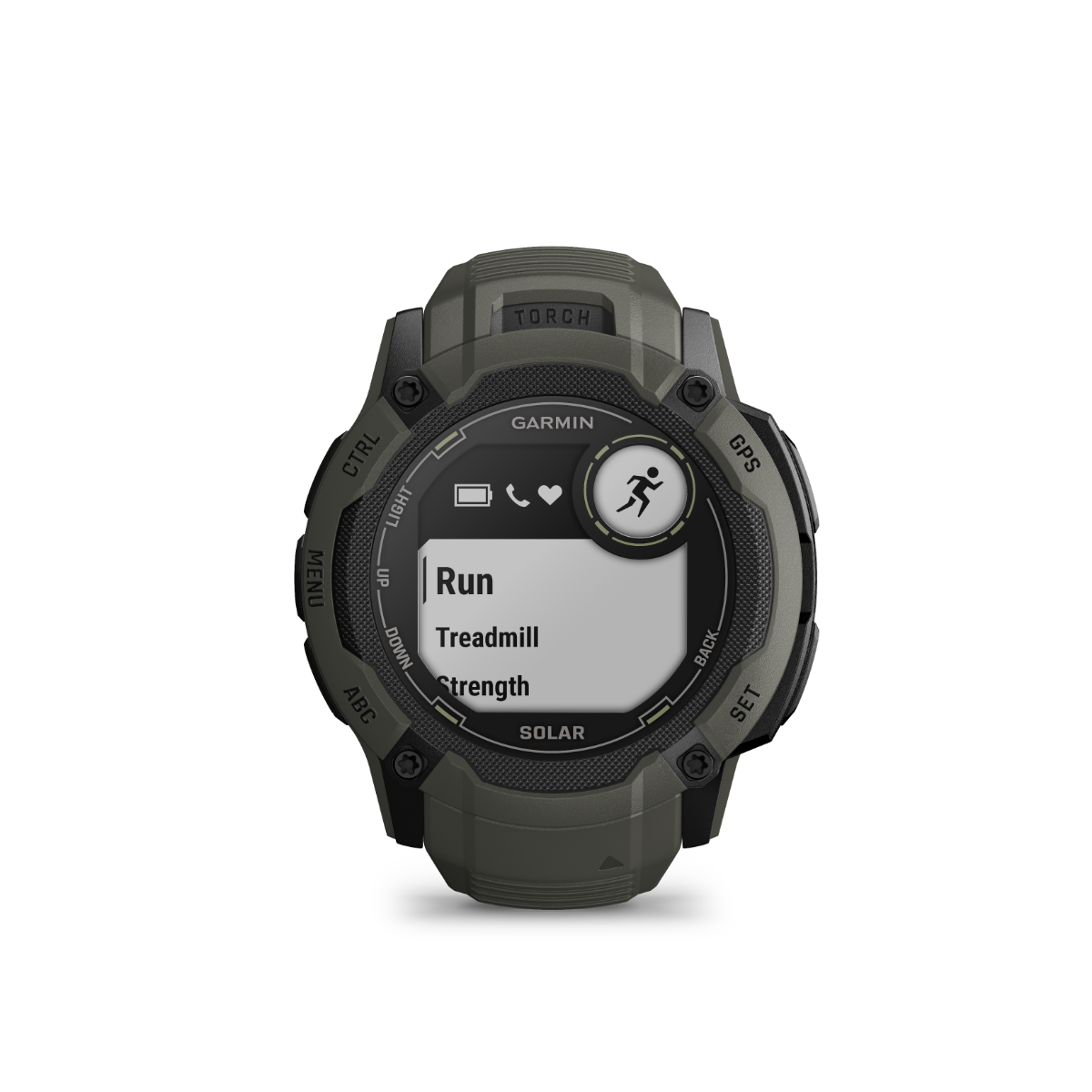 Garmin Instinct 2X Solar, Moss, Rugged GPS Smartwatch with Multi-Band GNSS, Built-in Flashlight, 24/7 Health Monitoring, and Unlimited Solar Battery Life (010-02805-15)