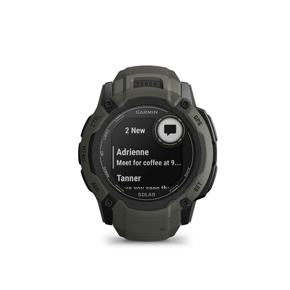Garmin Instinct 2X Solar, Moss, Rugged GPS Smartwatch with Multi-Band GNSS, Built-in Flashlight, 24/7 Health Monitoring, and Unlimited Solar Battery Life (010-02805-15)