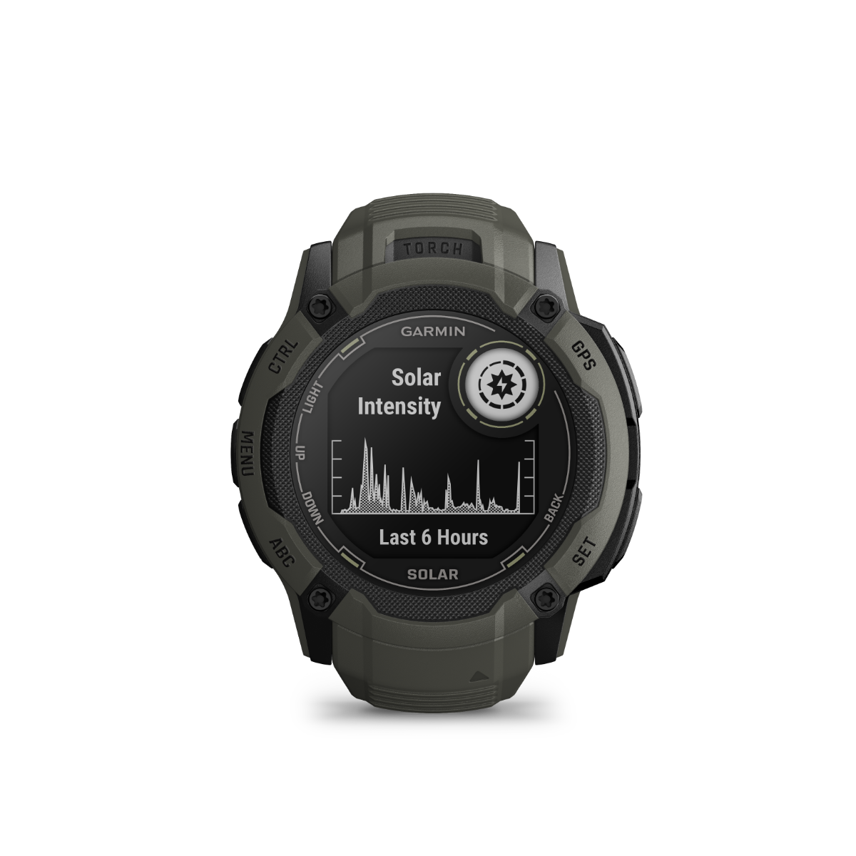 Garmin Instinct 2X Solar, Moss, Rugged GPS Smartwatch with Multi-Band GNSS, Built-in Flashlight, 24/7 Health Monitoring, and Unlimited Solar Battery Life (010-02805-15)
