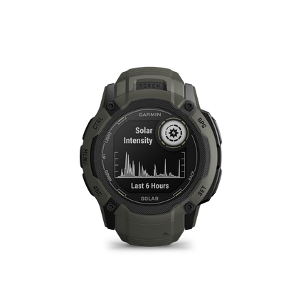 Garmin Instinct 2X Solar, Moss, Rugged GPS Smartwatch with Multi-Band GNSS, Built-in Flashlight, 24/7 Health Monitoring, and Unlimited Solar Battery Life (010-02805-15)