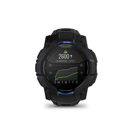Garmin Instinct 3 AMOLED, (50mm) Black with Black/Bolt Blue Band (010-03020-03)