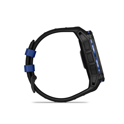 Garmin Instinct 3 AMOLED, (50mm) Black with Black/Bolt Blue Band (010-03020-03)