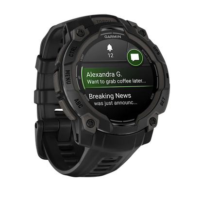 Garmin Instinct 3 AMOLED, (45mm) Black with Black Band (010-02936-00)