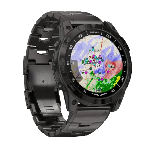 Garmin D2 Mach 1 Pro, reloj inteligente Aviator de 51 mm con pulsera de titanio ventilada (010-02804-80)