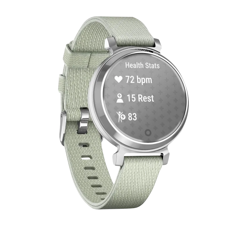 Garmin Lily 2 Classic, Silver with Sage Gray Nylon Band (010-02839-15)