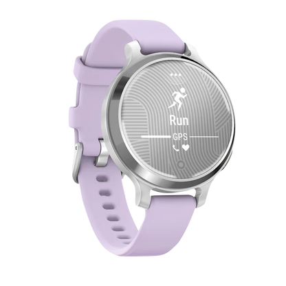 Garmin Lily 2 Active, Silver with Purple Jasmine Silicone Band (010-02891-01)