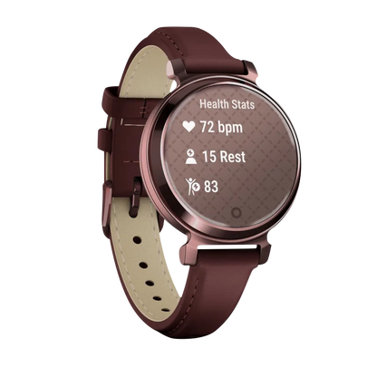 Garmin Lily 2 Classic, Dark Bronze with Mulberry Leather Band (010-02839-03)