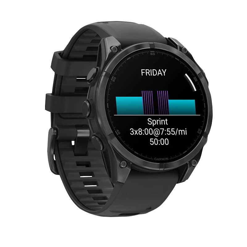Garmin Fenix 8, 47 mm AMOLED, Slate Gray with Black Silicone Band (010-02904-00)