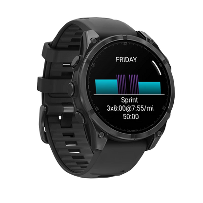 Garmin Fenix 8, 47 mm AMOLED, Slate Gray with Black Silicone Band (010-02904-00)