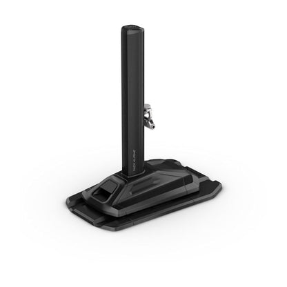 Garmin Tacx Alpine bicycle trainer mount, black base with tall vertical post