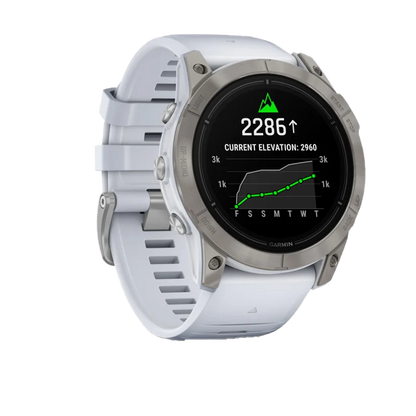 Garmin Epix Pro (Gen 2), edición zafiro de 51 mm, titanio con correa de piedra blanca (010-02804-10)