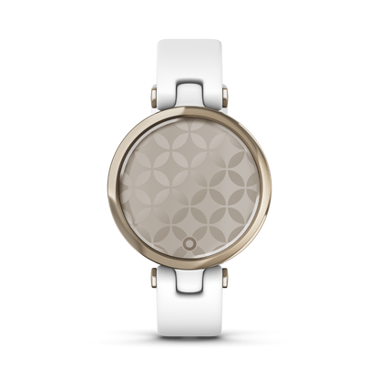 Garmin Lily Sport Edition, Cream Gold Bezel with White Case and Silicone Band (010-02384-00)
